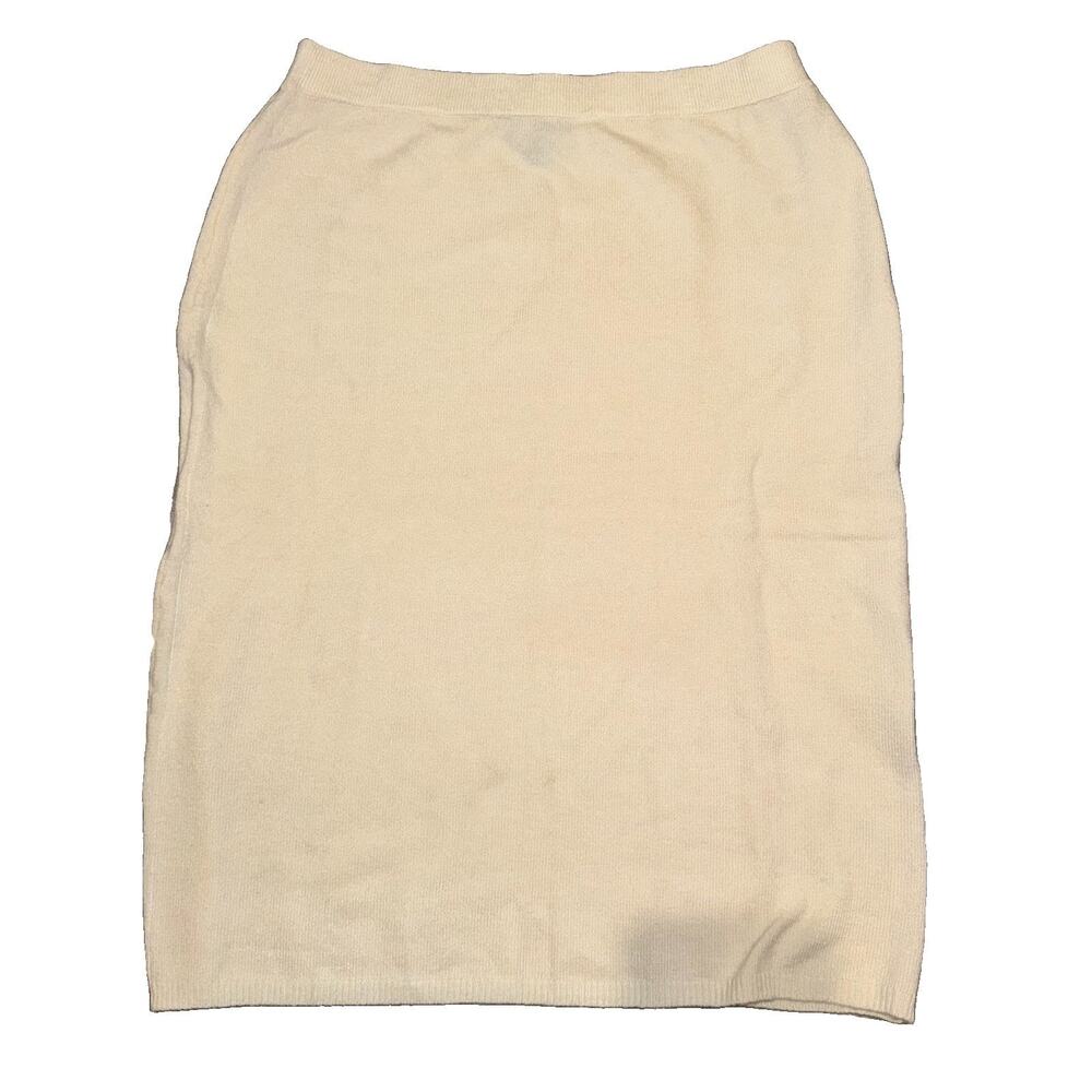 NWT Future Collective Cream Sweater Knit Midi Pencil Skirt Women’s M Stretch